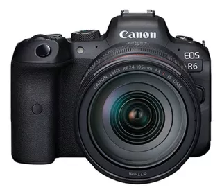 Canon EOS R Kit R6 + lente 24-105mm IS USM mirrorless cor preto