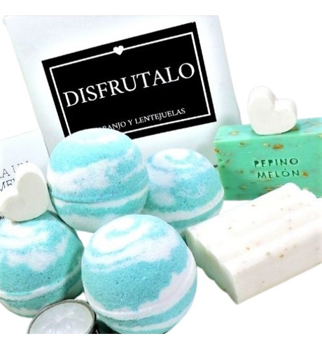 Caja Kit Disfrutalo Bath Bommb,jabones,velas,regalo , Aromas