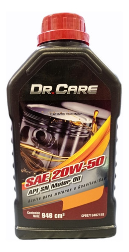 Dr. Care Aceite 20w50 Mineral 1 Litro 