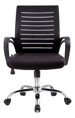 Imagen 2 de 6 de Silla De Oficina Gerencial Collins Negro