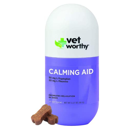 Vet Worthy Calming Aid Dog Soft Chew - Flavored Fc5kp