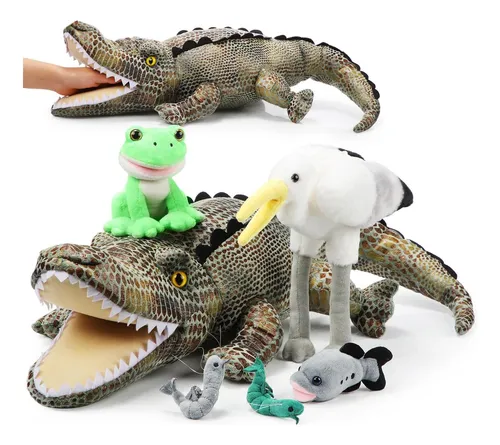 Leyndo 6 En 1 Juego De Juguetes De Peluche De Cocodrilo, Ani