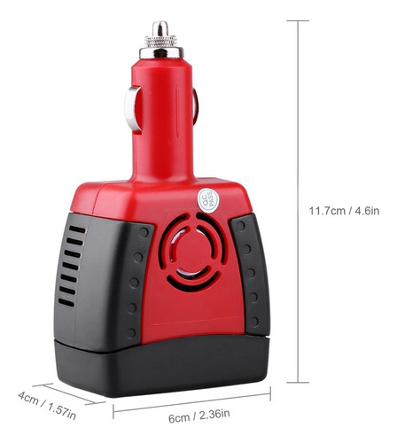 Enchufe Para Cargador Notebook Auto 12v A 220v Seguro Nuevo