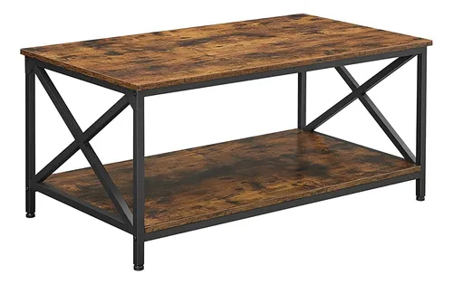 Mesa De Centro Vasagle, Mesa De Cóctel Con Estante De Almace