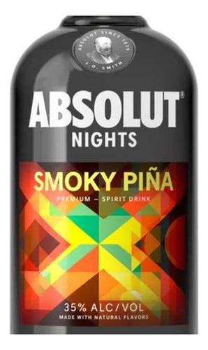 Pack De 12 Vodka Absolut Nights Smoky Piña 700 Ml
