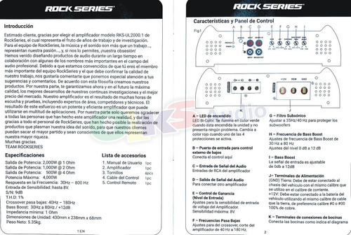 Imagen 6 de 10 de Ampli Clase D Open Show Spl 4000w. Rock Series Rks-ul2000.1