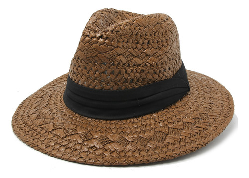 Sombrero Rafia Panama Tramado Hombre Mujer Verano Playa