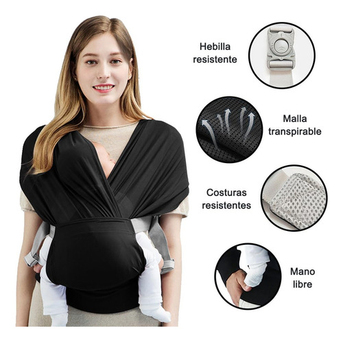 Portabebés Para Bebés Portátil De Fular Elástico - Fular