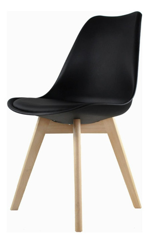 Sillas Hood Eames Estilo Tulipán Aprovecha  Estructura de la silla Negro