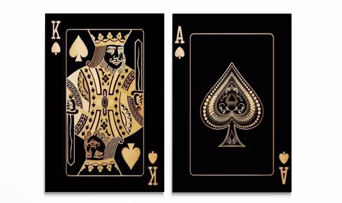 Kit 4 Quadros Decorativos Baralho Poker Jogo Cartas As