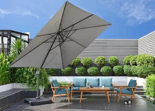 Sombrilla Colgante Brazo Lateral C/ Base Para Jardin