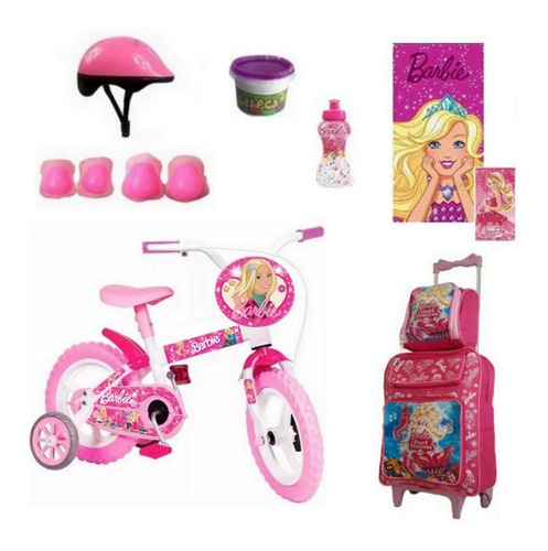 Bicicleta Barbie - 9 Itens Cor Outro
