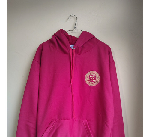 Hoodie Sudadera Con Bordado Frente Y Espalda