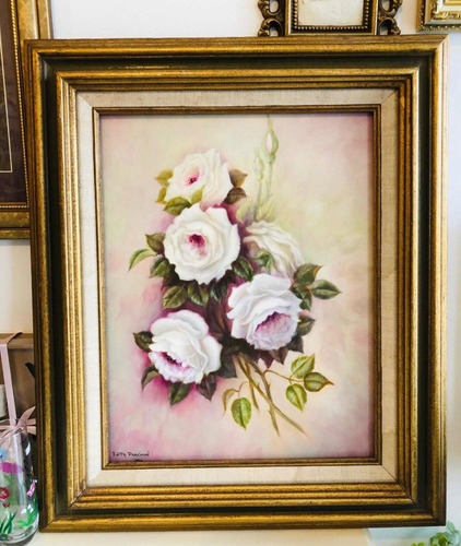 Cuadro Pintura Óleo De Flores