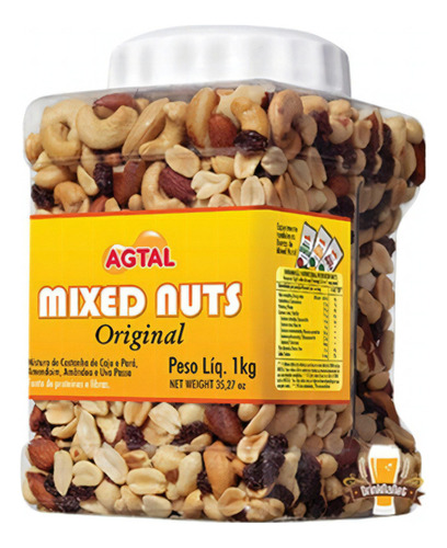 Mix De Nuts Premium Com Castanha Caju Pará Amêndoa Passa 1kg