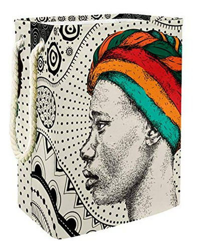 Hermosa Mujer Africana Turbante Patrón Étnico Tribal Juguete