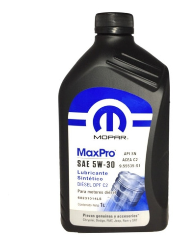 Imagen 1 de 5 de Aceite De Motor Mopar Maxpro 5w30 Sintetico Diesel 1 L