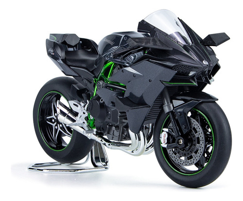 Kawasaki Ninja H2r Miniatura Metal Moto Con Luz Y Sonido 1/9