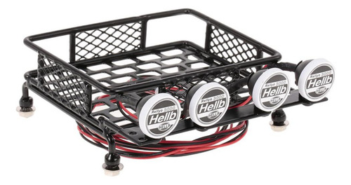 Rc 1/10 Portaequipajes De Techo De Metal Con Luces Led