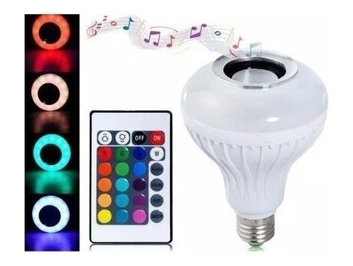 Lampara Led De Color Con Parlante Bluetooth  Control Remoto 