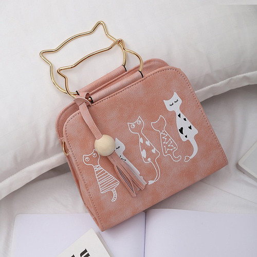 Bolso Tipo Bandolera Con Forma De Animal, Diseño De Gato Y C