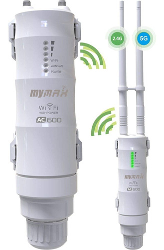 Extensor Wifi Para Exterior Ac600 Largo Alcance Puerto 2