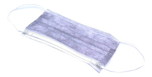 Imagen 3 de 6 de Tapabocas Con 50 Piezas Cubrebocas Mascarilla Tricapa Gris