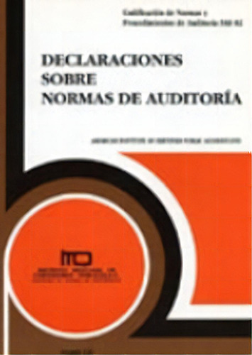 Declaraciones Sobre Normas De Auditoría (tomo Vii), Codifi, De Varios Autores. 9686964738, Vol. 1. Editorial Editorial Distrididactika, Tapa Blanda, Edición 2023 En Español, 2023