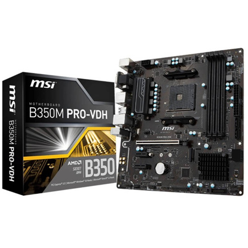 Mother Msi B350m Pro-vdh Socket Am4 Ddr4 Hdmi Dvi Vga Orl