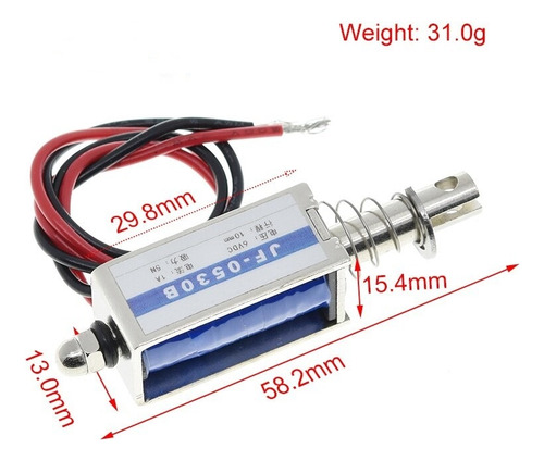 Imagen 3 de 5 de Solenoide Electroimán Retráctil 12v 5n 10mm Push And Pull