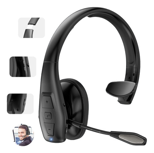 Audífonos De Diadema Manos Libres Bluetooth Tipo Call Center