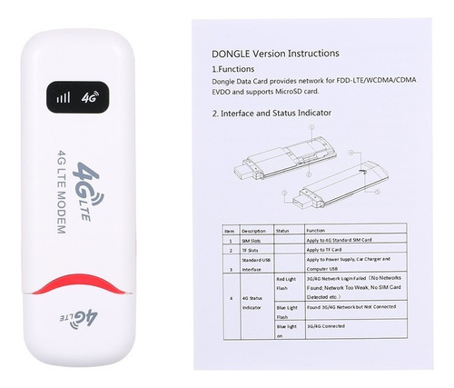M 4g Portátil Mini Wifi Router Módem Usb 100mbps Lte Fdd Con