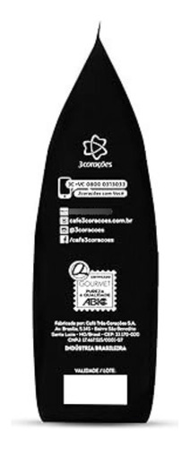 Café Torrado E Moído Dark Roast Gourmet 250g 3 Corações