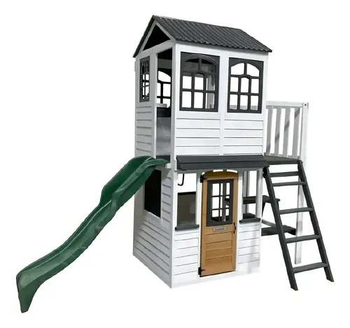 Roba Cocina Infantil De Exterior Con Diseño De Casa – Madera Maciza FSC, 89x34x124 Cm, Con Accesorios, Para Niños +18 Meses