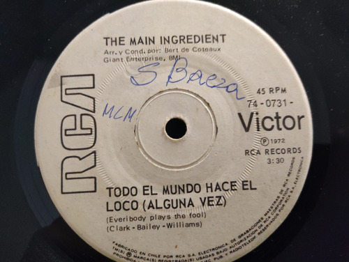 Vinilo Single The Main Ingredient  A Quien Puedo Recu ( C154