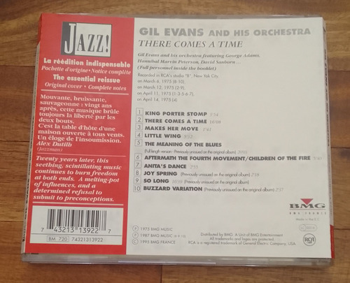 Gil Evans And His Orchestra - There Comes A Time / Cd Estándar (Usado)