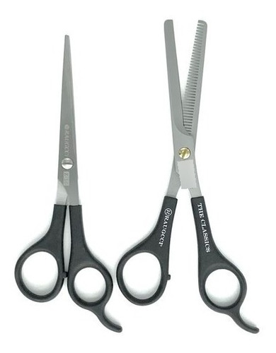 Combo Tijeras De Cabello Raugcci Z-10 Y Entresacar Sencilla