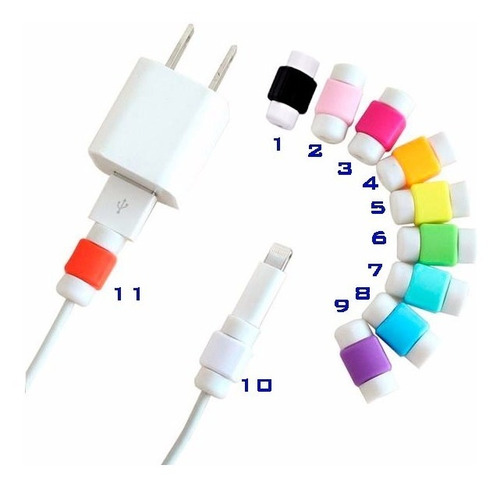 Protector Cable Lightning Usb iPhone iPad iPod  Colores