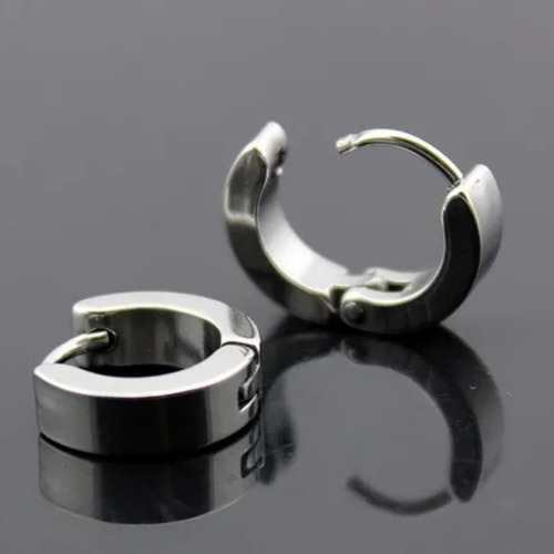Imagem 9 de 10 de Brinco Argola Masculino Aço Inox Qualidade E Excelente Preço
