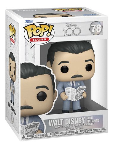 Funko Pop! Disney 100 Walt con Revista