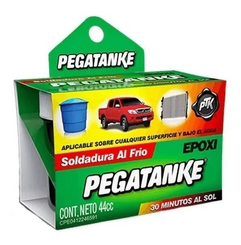 Pegamento Pegatanke Epoxi Soldadura En Frio Color Negro