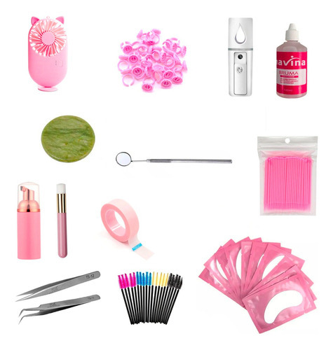 Kit Alongamento Extensão De Cílios Completo Iniciante Lullu Person