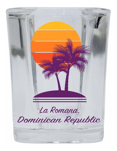 Romana Republica Dominicana Souvenir 2 Oz Square Shot Glass