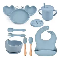 Comprar Vajilla De Silicona Para Bebé, Set De 8 Piezas