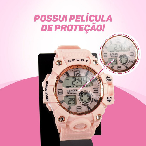 Relogio Feminino Original Prova D´água Borracha Nfe