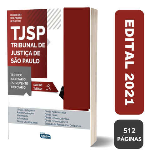 Apostila Tj Sp Escrevente Técnico Judiciário 2021 - Alfacon