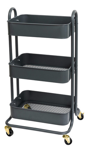 We R A La Cart Storage Cart Burnt Ash | Carrito Organizador