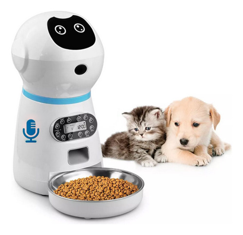 Comedero Automático Gato Perro 3,5l Grabación Voz Fuentelove