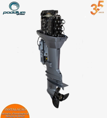 Imagem 3 de 3 de Motor De Popa Hidea 60hp Ffel-t Partida - Poddium Náutica