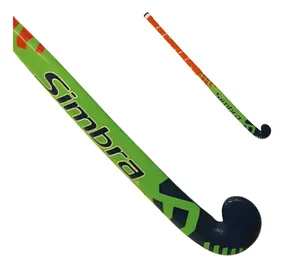 Palo Hockey Simbra Glassy 4.0 Madera Recubierto Color Naranja/verde Talle 38